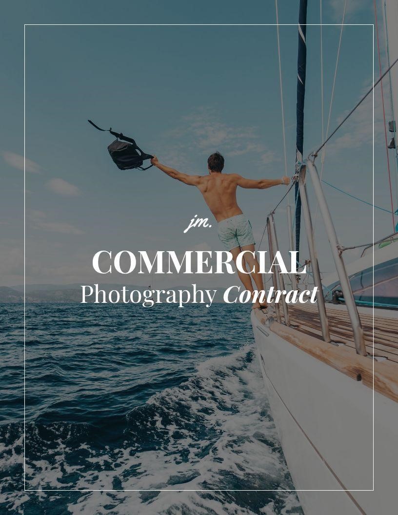 Commercial Photography Contract cover page