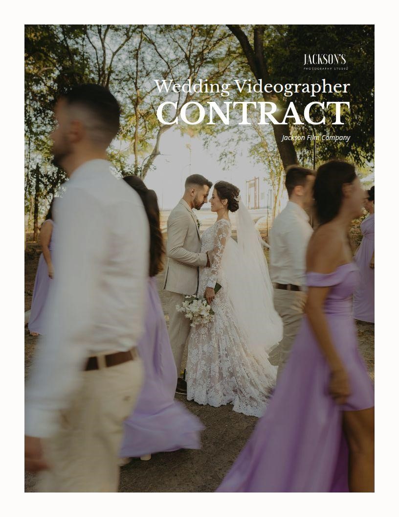 Videography Contract cover page