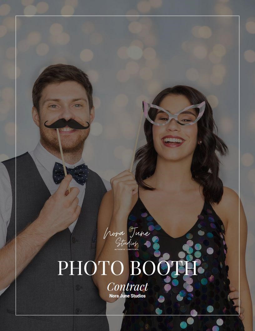 Photo Booth Contract cover page